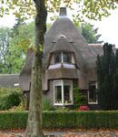 De voorzijde van het huis, met daarvoor een plataan.
<br/>
Richard Keijzer, 2014-10-30
